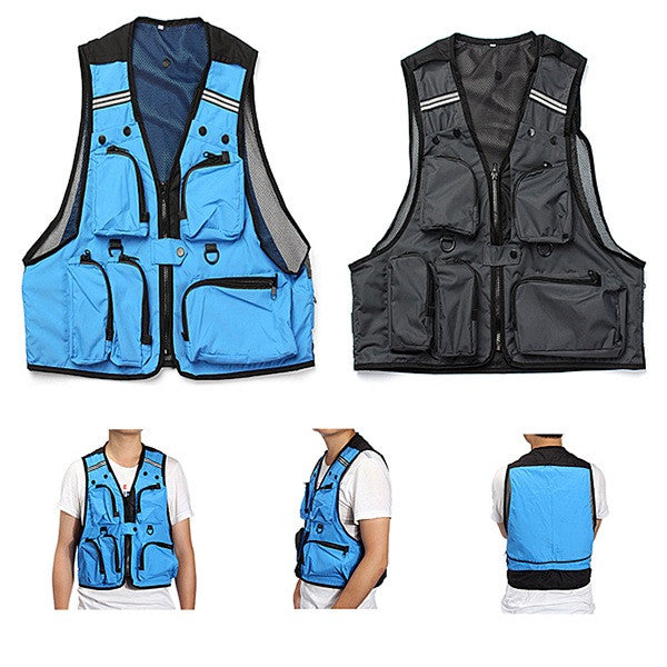 Men Outdoor Fishing Vests Breathable Swimming Vest Floatage Jackets Gilet h  J5A6