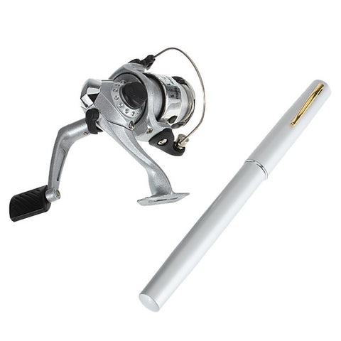 #N/A Mini Pocket Fishing Rod Pole Golden Reel 0.18mm/60m; 0.2mm/55m;  0.25mm/40m Line Capacity 2.1:1 Gear Ratio
