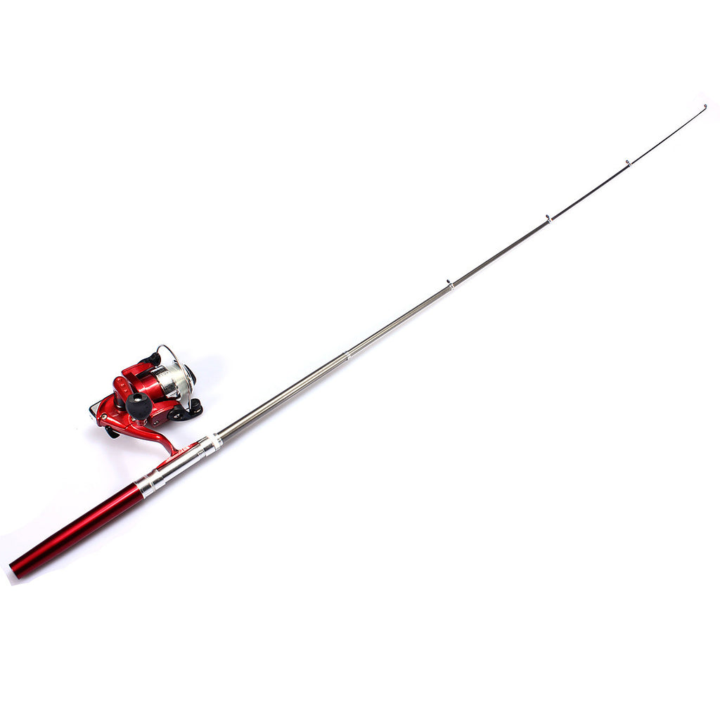 Mini Telescopic Portable Pocket Pen Fishing Rod Reel+Nylon Line