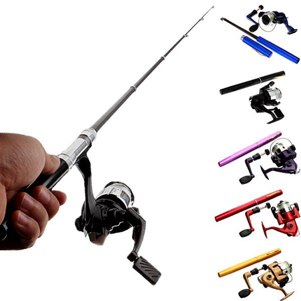 Portable Pen Fishing Rod Reel Combo Set Mini Pocket Collapsible