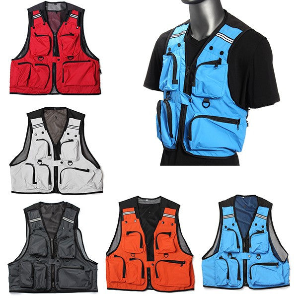 Cheap Fishing Jacket Quick-drying Mesh Vestt Multi-Pocket Mesh Vest Outdoor  Vest Multi Pocket Summer Mesh Vest